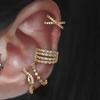 Mode 1 Stück Ohrclips ohne Piercing Zirkonia Ohr Manschette Conch Ohrringe für Damen Weibliche Knorpel Helix Conch Fake Piercing Schmuck