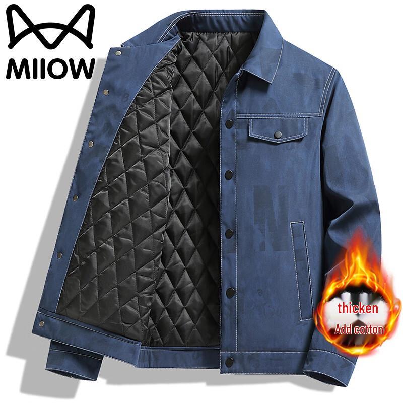 

Mao Ren Men s Business Casual Thickened Jacket 4XL