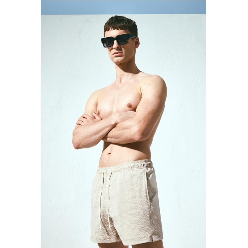 

H M Seersucker swiM sHorts Beige M