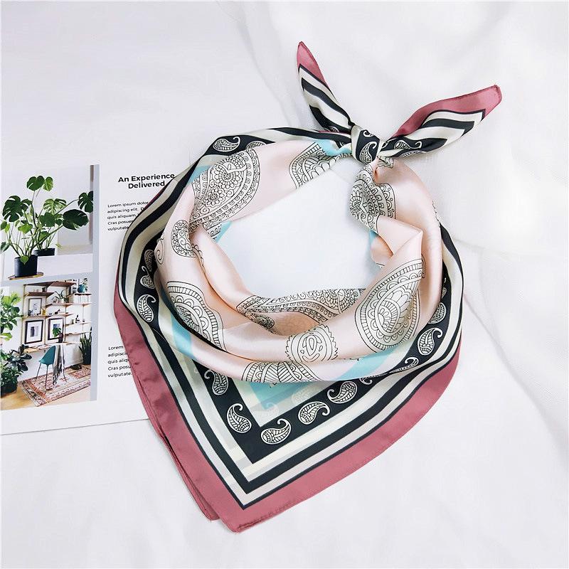 Fashion Decoration Scarf Hairband Tie Hair 70 Small Square Scarf Silk Scarf Women'S Spring And Autumn Versatile Small Scarf Professional Scarf