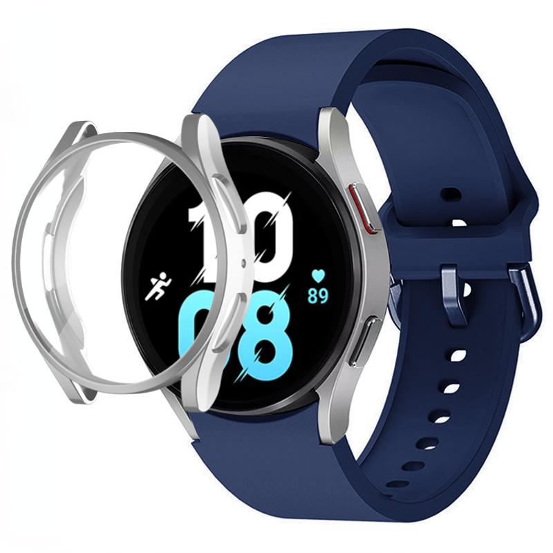 Silicone Strap+TPU Case for Samsung Galaxy Watch 5 44mm 40mm/4 44mm 40mm Sport Wristband for Samsung Watch 5/4 Protective Shell