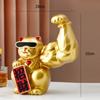 Decoration Crafts Figurines Kirin Arm Robbery Ornament Powerful Muscle Decoration Sculpture Cat Moving Home Cashier Opening Gift