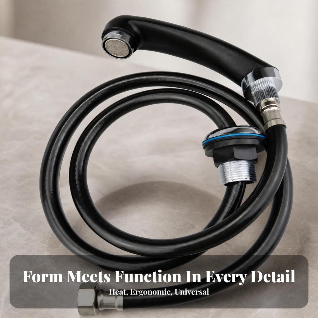 Salon Shampoo Sprayer Black Bowl Spray Head Universal Fit