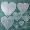 8Pcs Heart Shaped Sewing Template Multi Size Quilting Stencils Acrylic Quilting Patterns Templates Heart Shaped Fabric Stencil