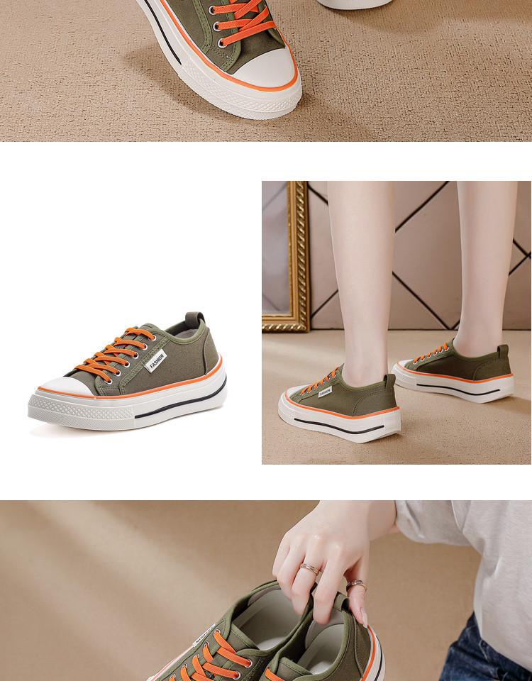 2026 Koreanischer Stil Damen Low-Top Canvas Schuhe - Einfarbige, Leichte, Flache Sohle, Trendige Laufschuhe für die Freizeit