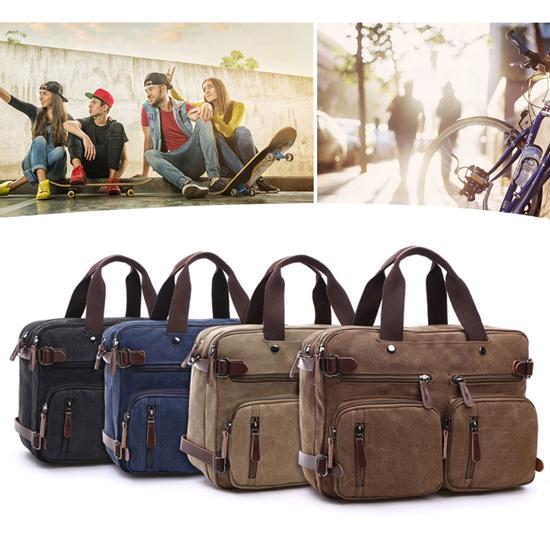 Hot Canvas Leather Travel Handbag Luggage Duffel Travel Tote Multifunction Shoulder Strap Bag