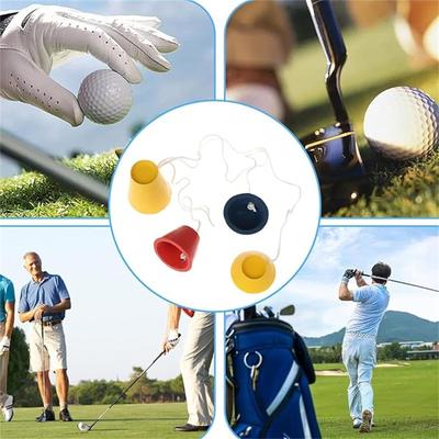 4-Set Rubber Golf Tees with Creative Shaped Studs,  Golf Practice Tee Holder for Driving Range, Training, and Home Golf Practice