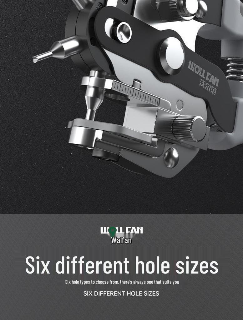 Effort-Saving Manual Punch Pliers for Leather Belts, Watch Straps, and Notebooks - Round and Oval Holes