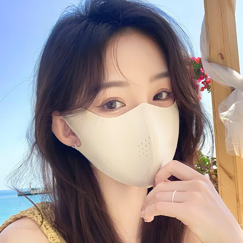 Women s Ice Silk Fishbone Sun Protection Mask