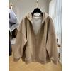 Coats for Women Winter Jacket Hooded Thickened Oversize Velvet Solid Color Loose Casual Coat Top