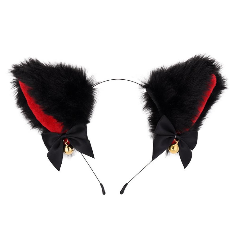 Realistic Plush Cat Ears Headband Furry Cosplay Hair Hoop Anime Headband Daily Wear