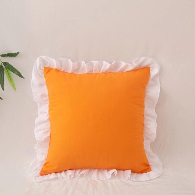 

Однотонная наволочка для диванной подушки с оборками Домашний декор Офис Покрывала для подушек для кровати Несколько размеров 40X40см 45X45см 50X50см 1Pcs 40x40cm