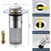 Oxinome Popup Drain for Bathroom Sink,Kouglh Drains Plug Filter,Timnamy Universal Stainless Steel Strainer for Bathroom Sink Kitchen Shower (2pcs)