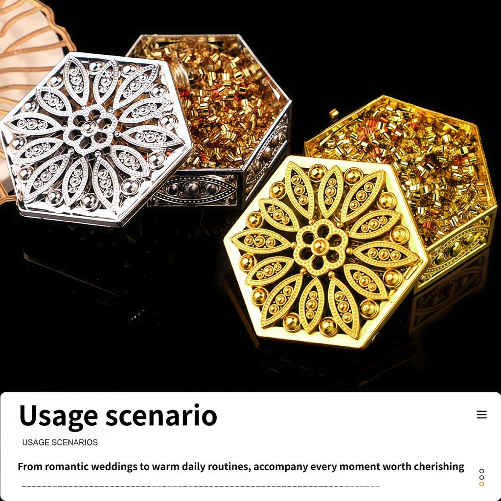 1Pc Hexagonal Candy Boxes Plastic Decorative Gift Packaging Box For Wedding Birthday Party Favor Chocolate Jewelry Storage