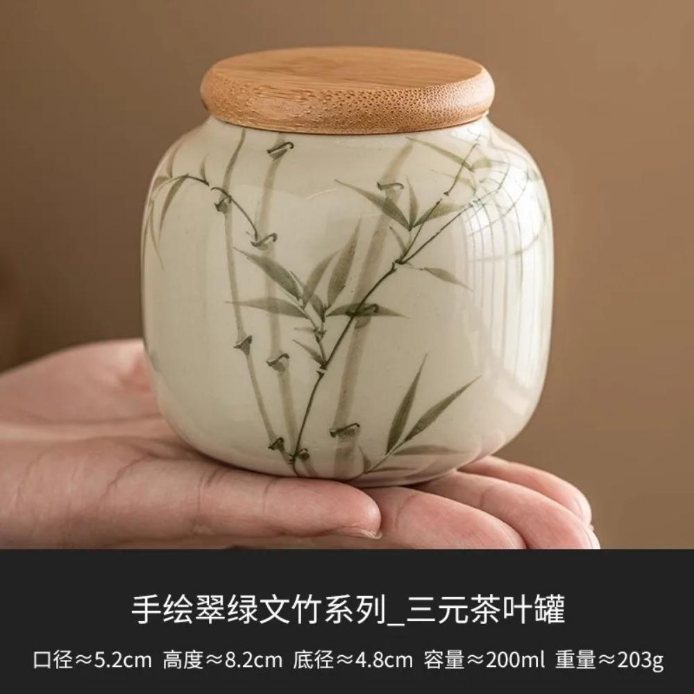 Barattolo Europeo in Ceramica con Coperchio Fiori Dipinti a Mano per Decorazione Tavolo Contenitore Ermetico per Tè Dispenser per Cereali da Cucina
