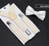 Kids Suspenders Bow Tie Set Boy Girl Retro Adjustable Suspenders Children Baby Braces Clip-on Trousers Wedding Ties Accessories