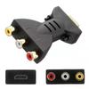 HDTV To AV Gold-plated HDMI-compatible Male to RCA Red Yellow White Video Audio Adapter AV Component Converter Connector For DVD