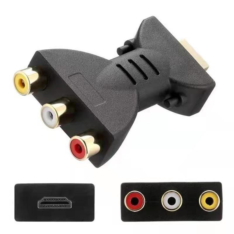 HDTV To AV Gold-plated HDMI-compatible Male to RCA Red Yellow White Video Audio Adapter AV Component Converter Connector For DVD