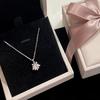 New Environmentally Friendly Copper Snowflake Star Necklace, Fashionable, Light Luxury, Sweet and Exquisite Collarbone Chain