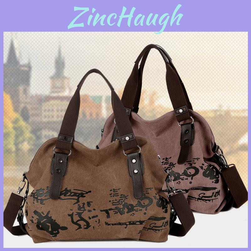 Charming Floral Canvas Student Messenger Bag Perfect Portable Tote For Girls