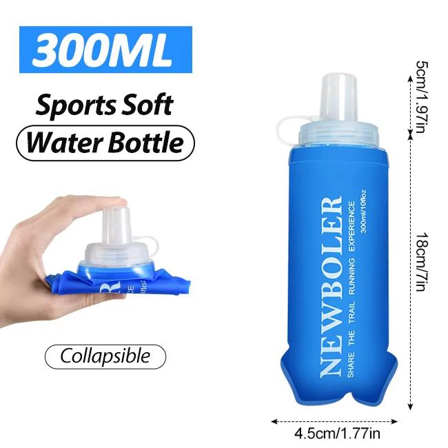 NEWBOLER Sports Water Bottles BPA-Free Collapsible Soft Flask Running Camping Hiking Hydro Flask Soft Water Bottle for Hydration 1