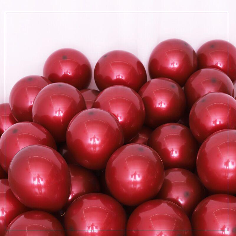 Double Layer Cherry Red Latex Balloons, 5-18 Inch, for Festive Wedding Decorations