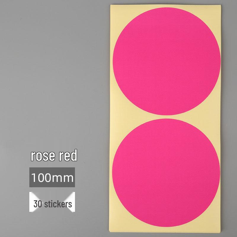 100mm farbige runde Klebeetiketten Aufkleber, handbeschriftbare große Punktaufkleber