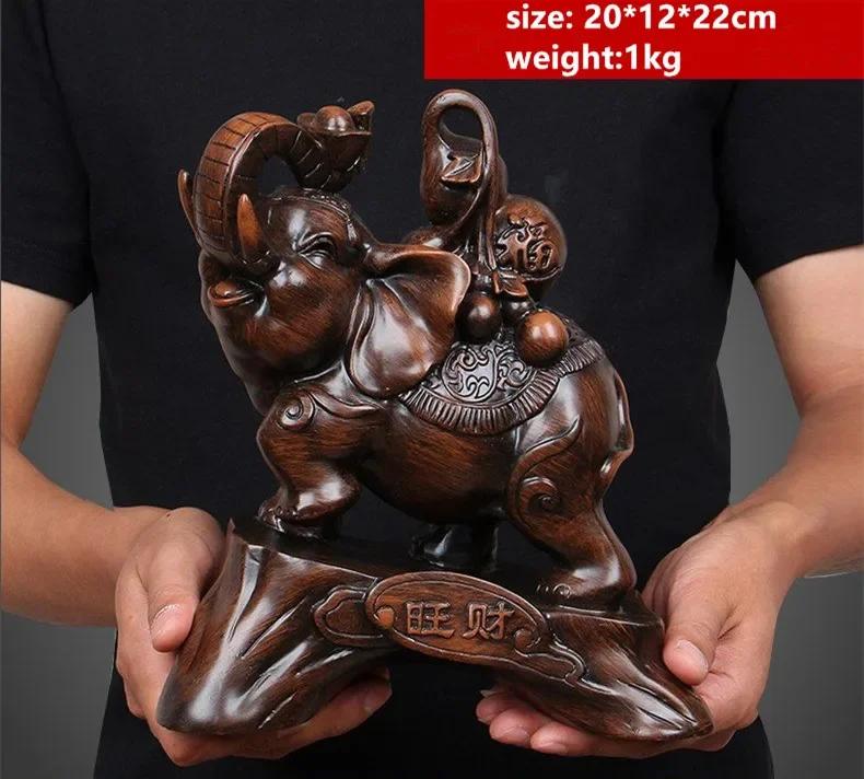 

Fortune Wealth Elephant Flexor s Living Room Office Gourd Mother and Child Elephant Crafts