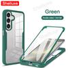 360 Full Body Front+Back Clear Case Shelluxe For Samsung A56 A36 A26 A06 A16 4G 5G Silicone Double Sided Shockproof Phone Cover