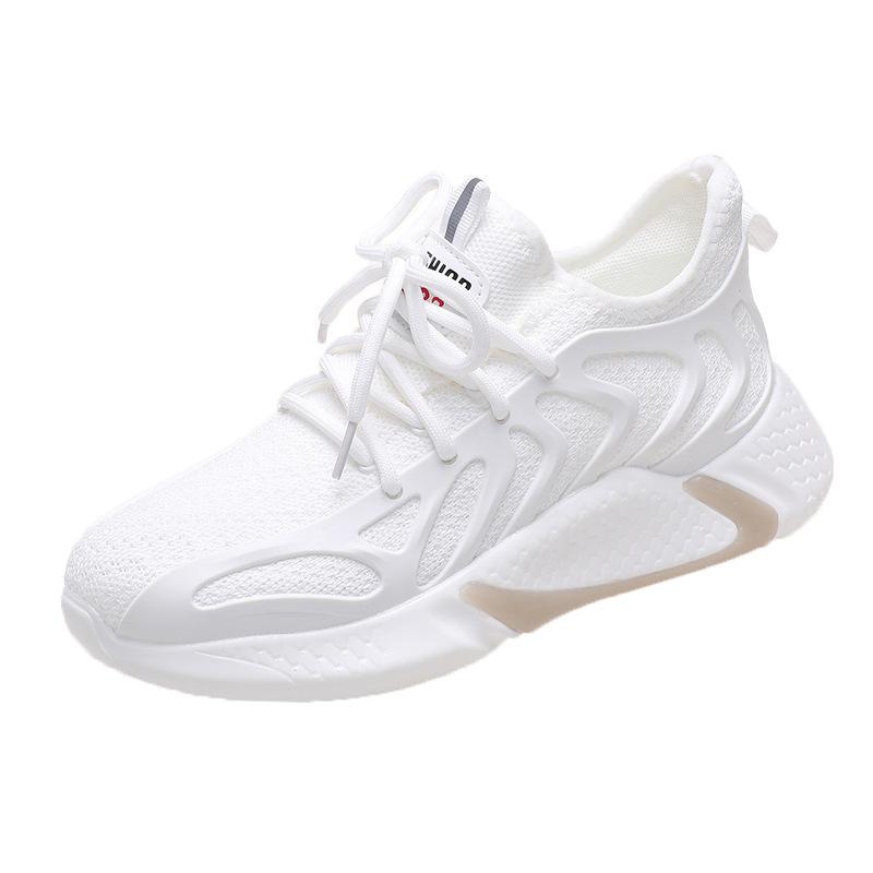 Spring New Mesh Polyurethane Lightweight Sports Shoes Women's Breathable Flat Casual Shoes Student Running Shoes Women