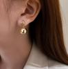 Non Pierced Gold Round Simulated Pearl Ball Clip Earrings For Women Wedding Party Jewelry Ear Cuff Earring