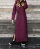 New Plus Size Knitted Hooded Fleece Dress with Pockets - Autumn/Winter Casual Fashion