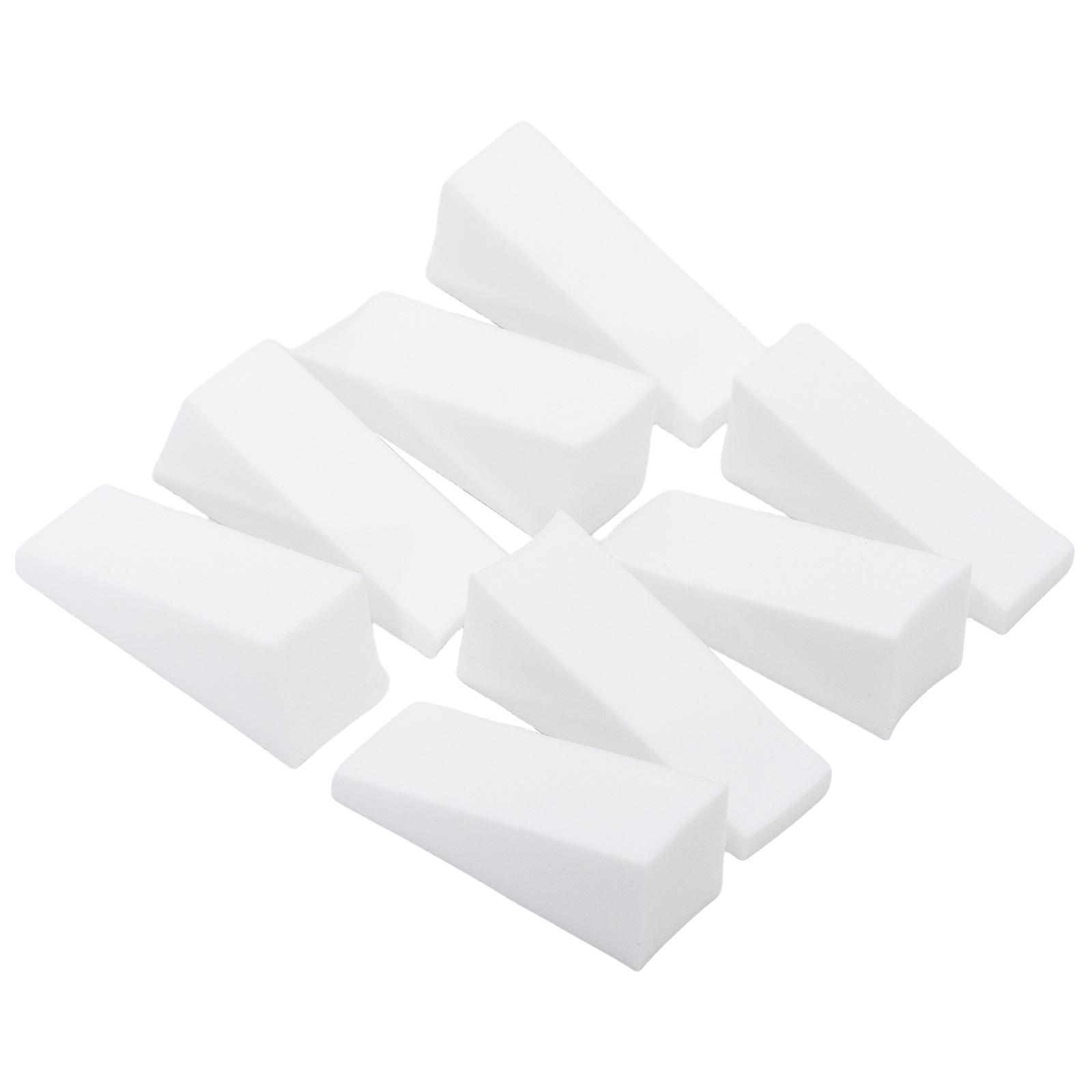 

8шт треугольные губки для макияжа для ногтей штамповка гелем мягкие и многоразовые инструменты для нанесения геля на ногти легко чистить белый