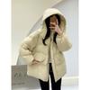 Winter Hooded Waist Down Jacket Women's Medium and Long Casual Loose Thickened Duck Down