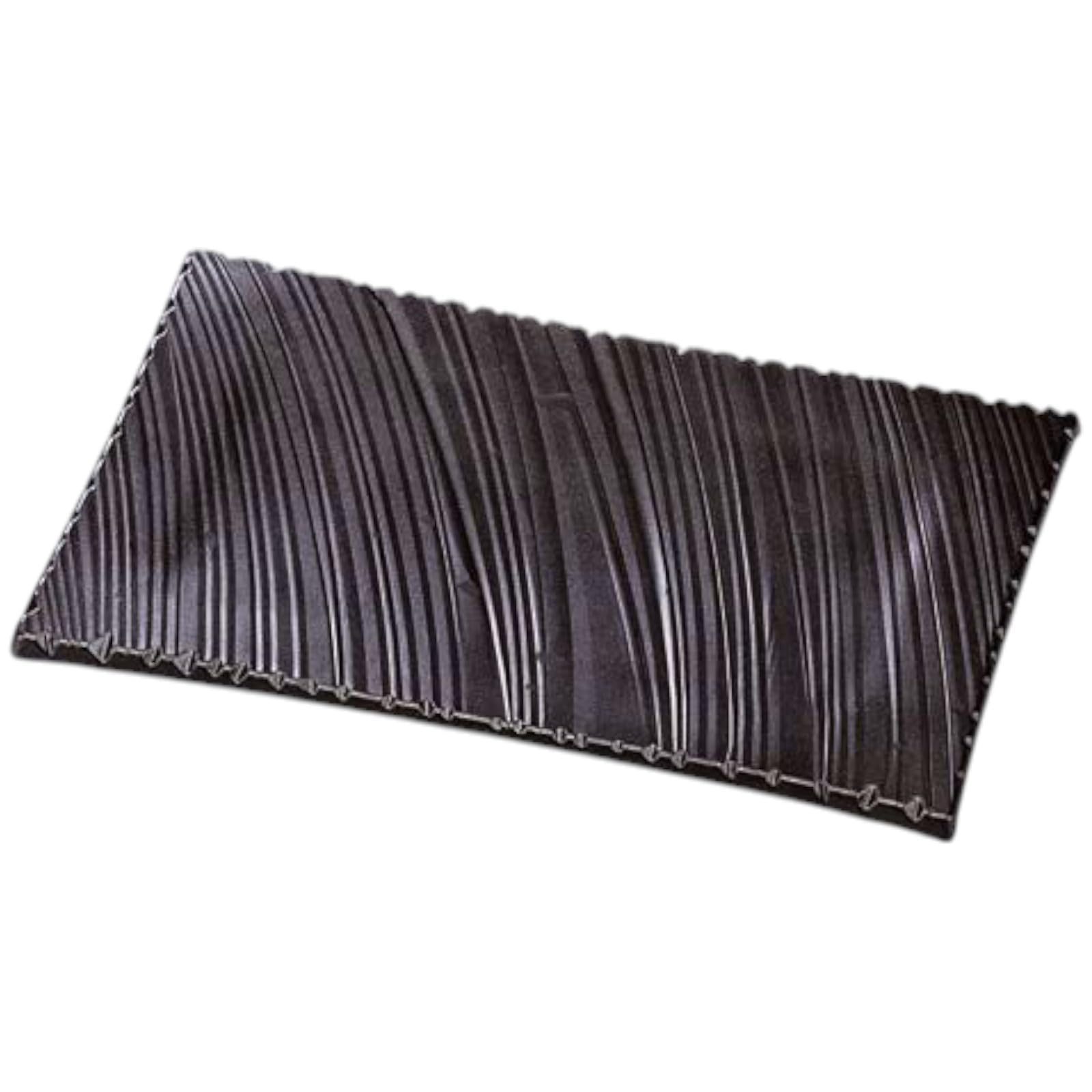 

Sushi Plate 33cm Shinogi Wave Carved Plate with Black and Silver Oxidized Made in Japan J-kitchens (Rectangular Plate) Finish, Shatter-Resistant,