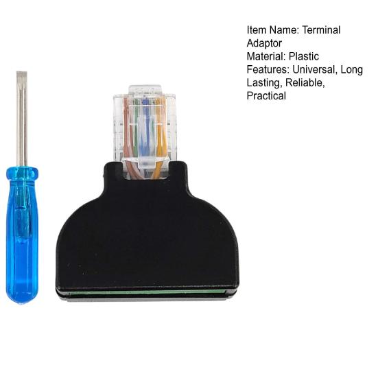 RJ45 Screw Terminal Adaptor Connector Stable Universal RJ45 Male To 8 Pin Screw Terminal Connector Ethernet Extender