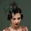 Zircon Tassel Masquerade Hair Band Exquisite Bridal Headdress Feather Headband  Stage Performance