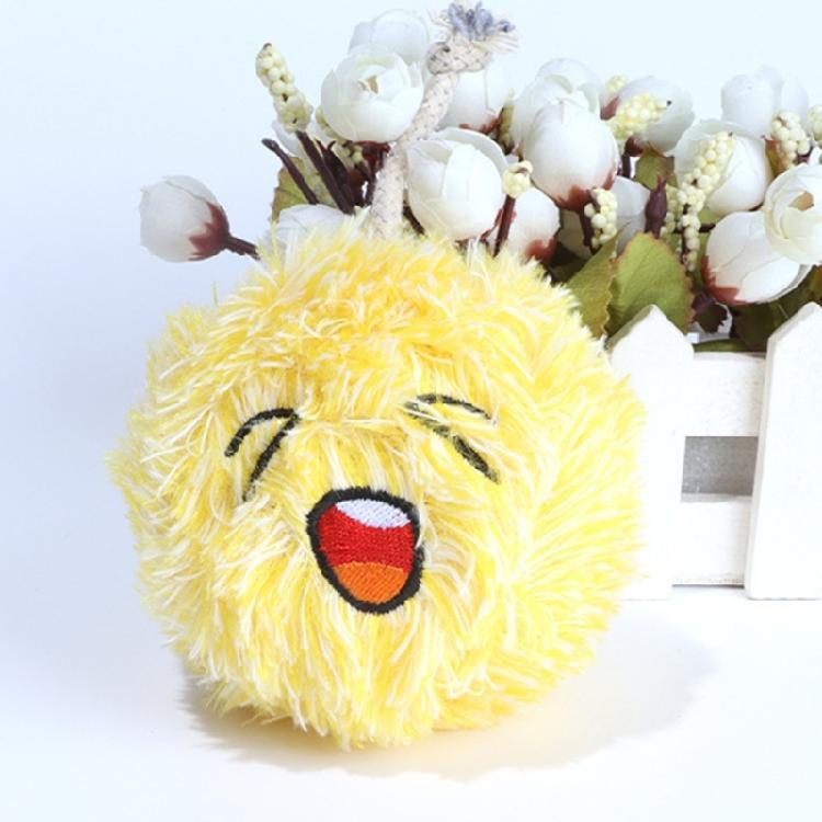 Colorful Balls Cat Toy Pompoms Squeaking Chasing Balls  4" Diameter