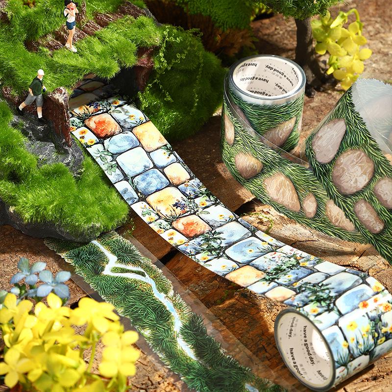 Giorno Bellissimo Sentiero di Pietra Serie Nastro PET: 6 Stili per Diario & Decorazione