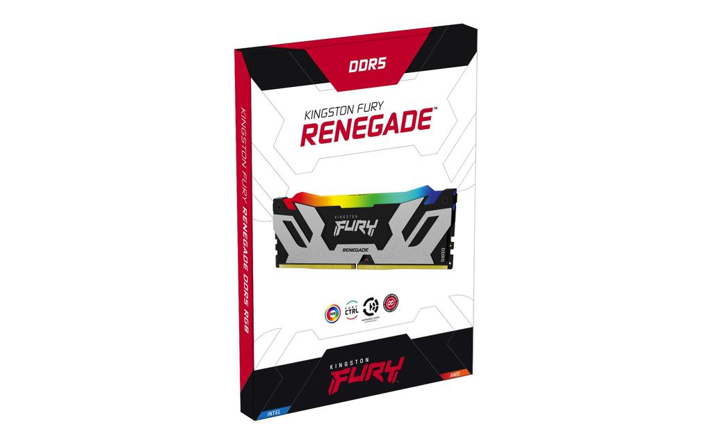 Kingston Kingston FURY Desktop PC Memory DDR5 24GB x 2 Kingston FURY Renegade RGB CL32 RGB LED Lifetime Warranty 6400MT/s KF564C32RSAK2-48