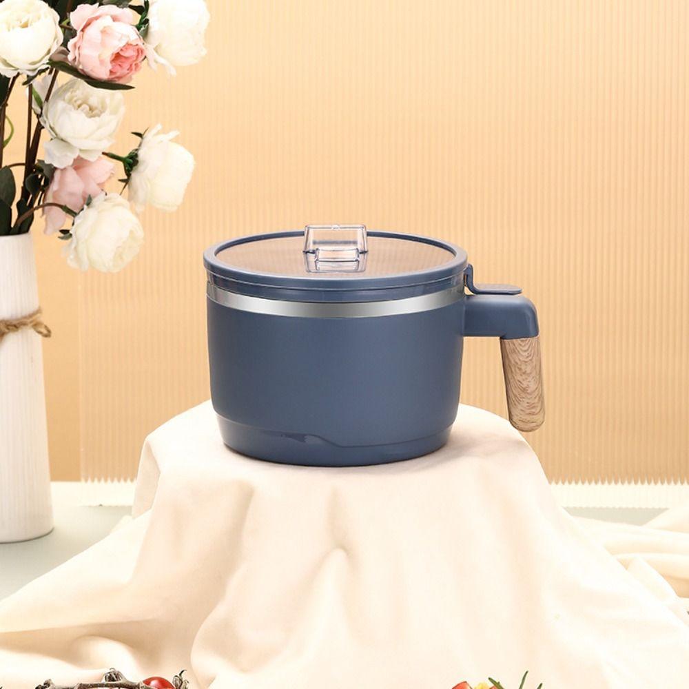 Non-slip Bottom Insulated Ramen Bowl Double-layer Noodle Bowl with Drain Basket  Cooking