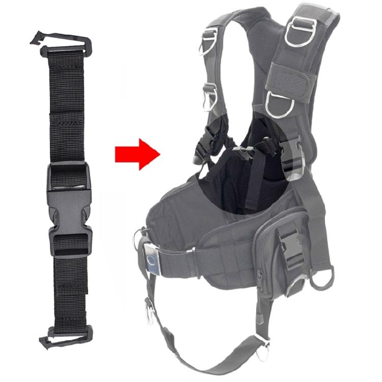 Wears Resistant Scubas Diving Underwater Webbing Sidemount Buckle Diving Backmount Fixed Strap Backpacks Chest Strap