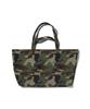 Borsa a Tote Grande in Camoscio Lavato [Mimetico]