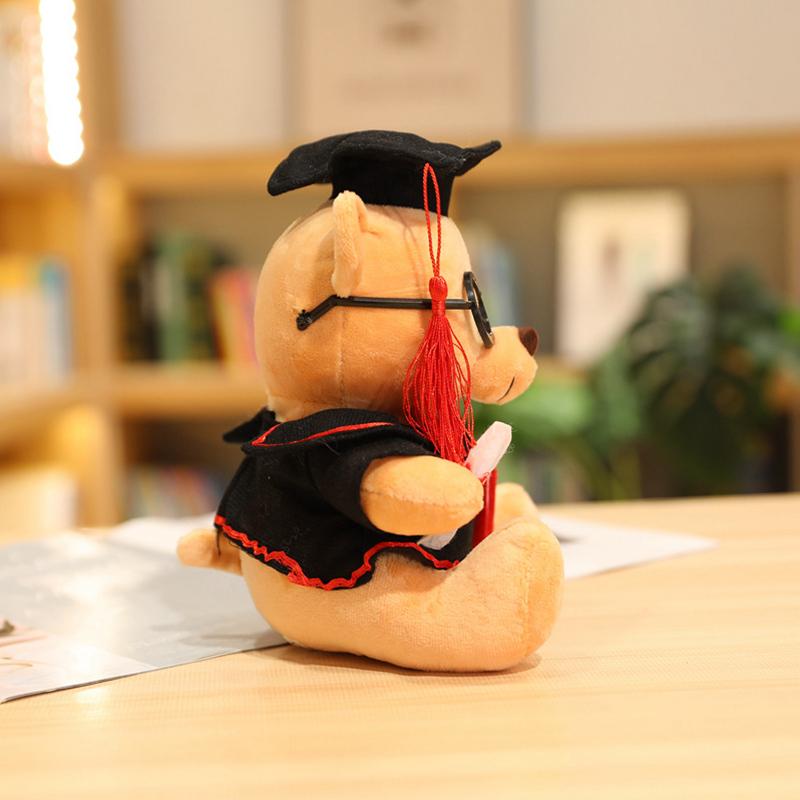 16cm/21cm Doctor Hat Bear Teddy Bear Doll Plush Toy Small Sitting Bear Doll Stuffed Animals Boys Girls Students Graduation Gifts Fun for All Ages