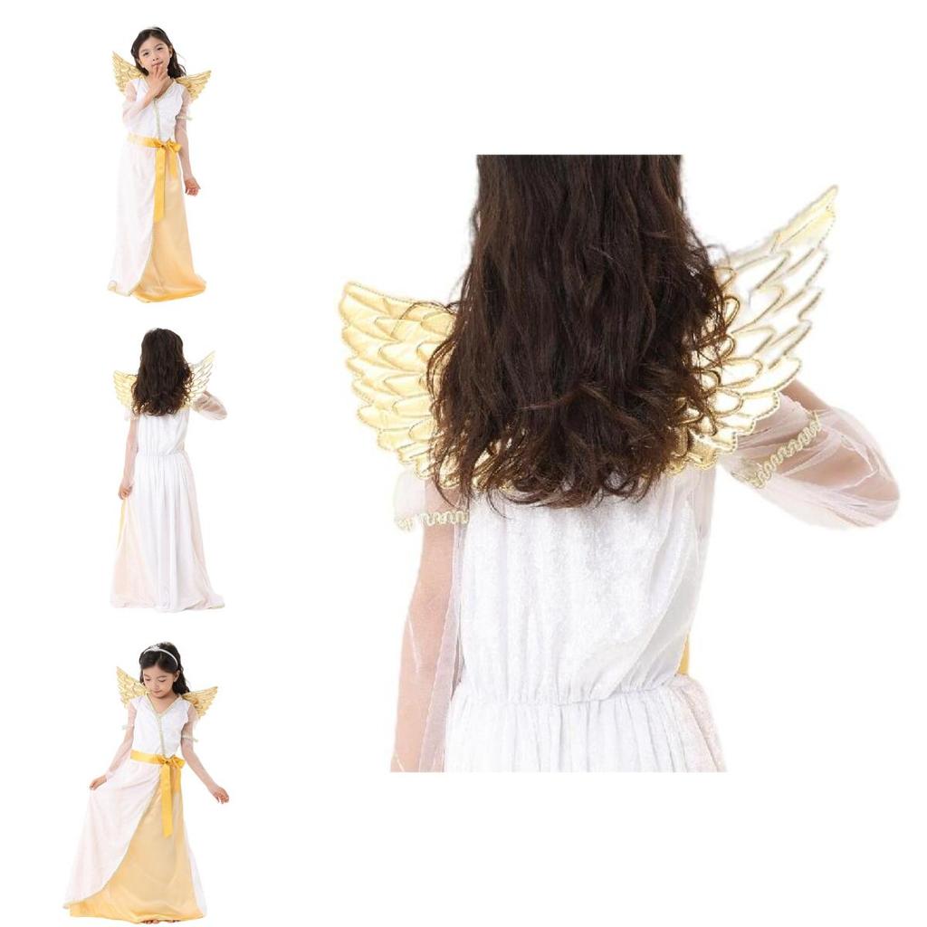 Princess Dress For Girls Elegant White Angel Costume For Children's Performances