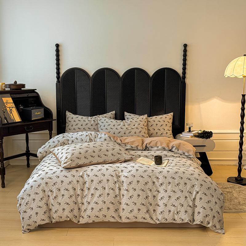 Extra dicke Jacquard-Flanell-Bettwäsche – 100 % Baumwolle, Herbst/Winter, inklusive Bettbezug, Spannbettlaken und Bettlaken