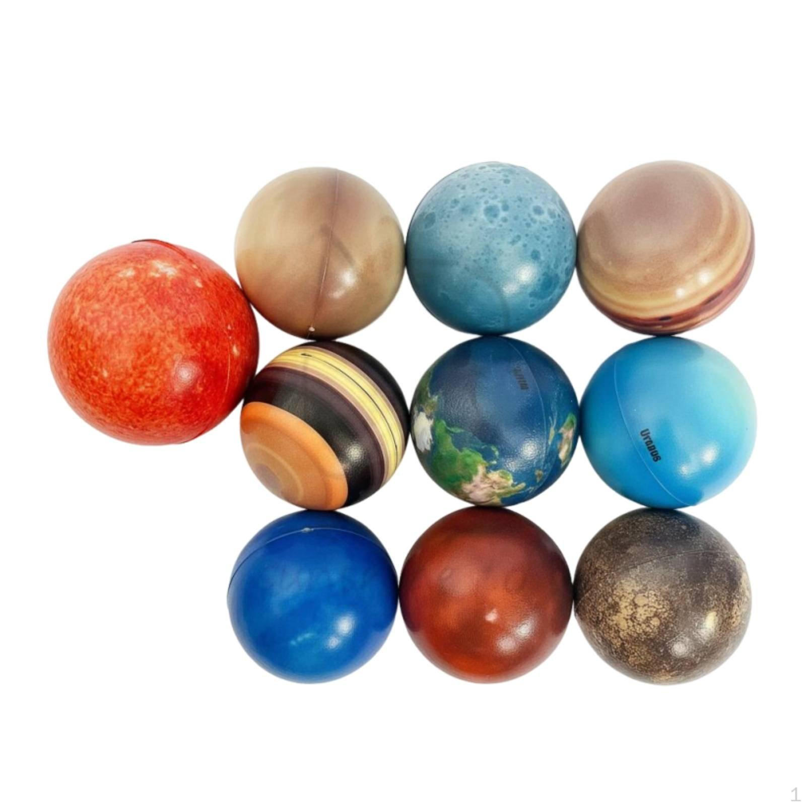 Solar System Balls Squeezable Celestial Body Educational Set for Students, Teachers,