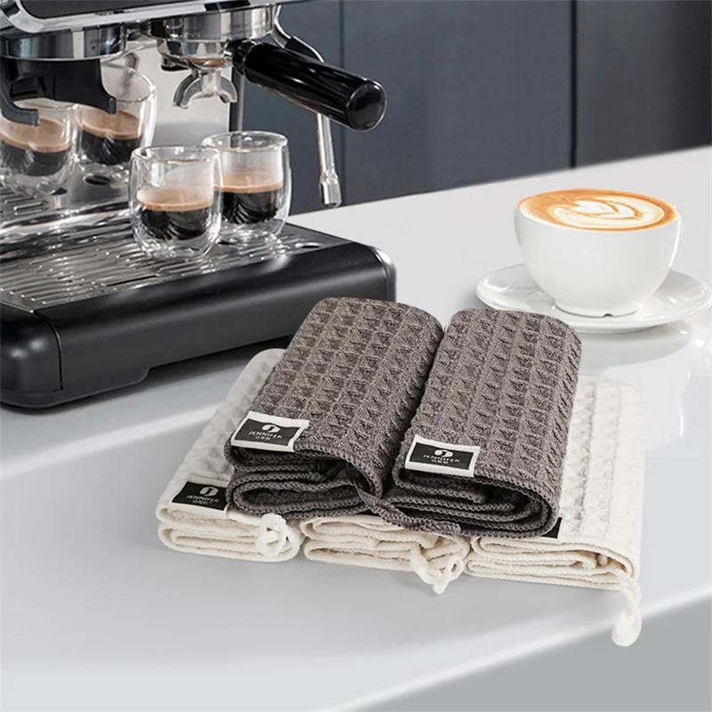1/4pc Coffee Bar Barista Cleaning Towel Super Absorbent Microfiber Cleaning Cloth Towels for Kitchen Home Coffee Machine Cleaner