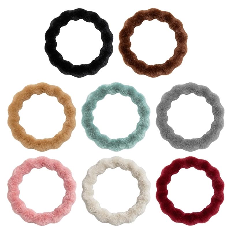 Premium Plüsch Lenkradbezug Für Winterliche Wärme Komfort Und Anti-Rutsch-Griffe Universell 38cm Durchmesser