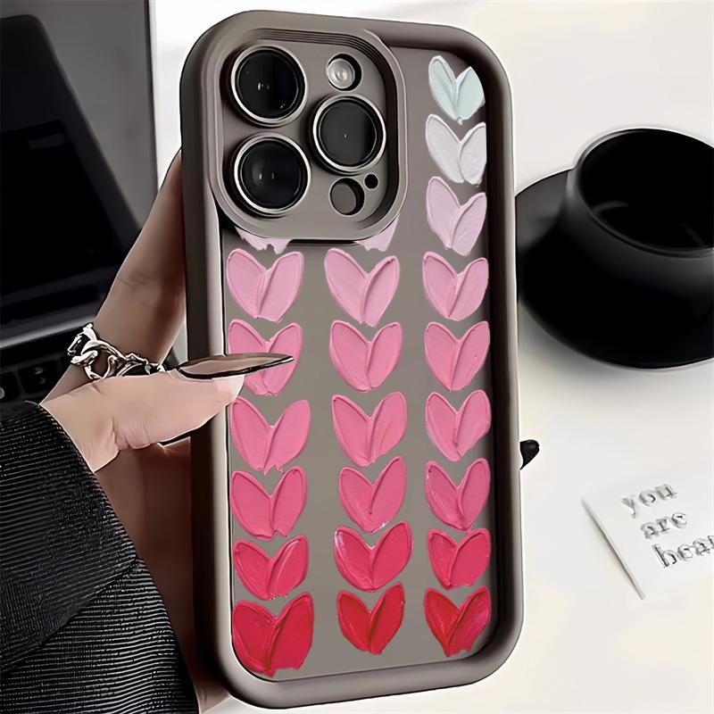 Oil Painting Love Silicone Phone Case for IPhone 11 12 13 14 15 16 Pro Max 16E XS X XR 7 8 Plus SE2 Camera Lens Protection Cover
